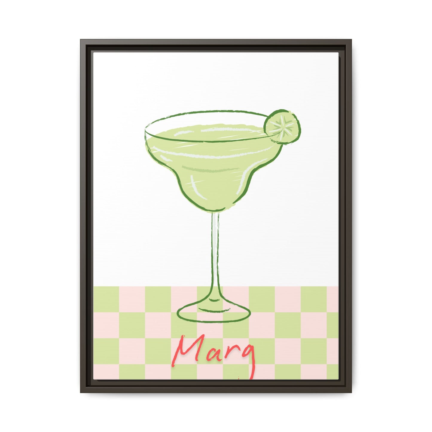 Marg o'clock - Matte Canvas, Framed (Multi-color)