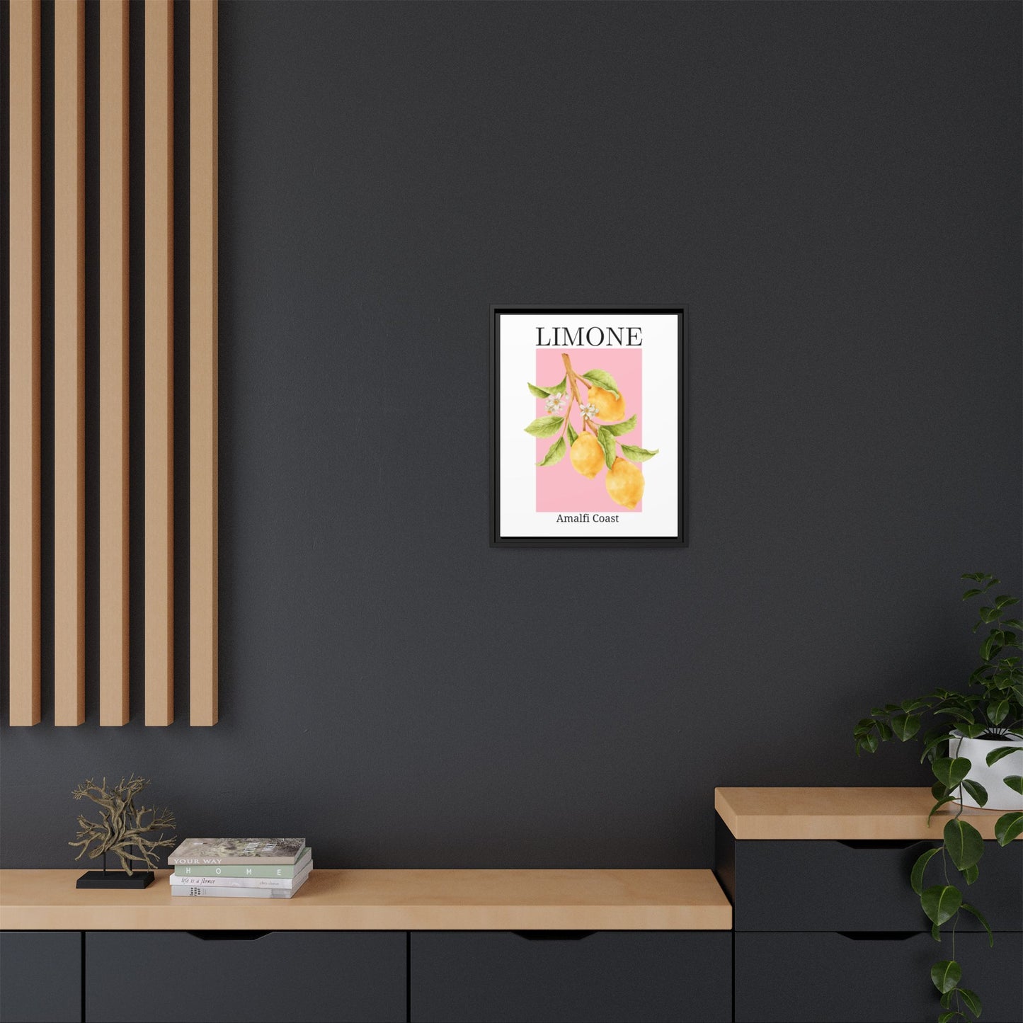Limone- White background - Matte Canvas, Framed (Multi-color)